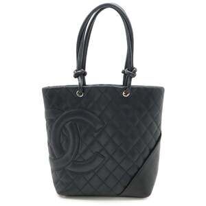 CHANEL Black Leather Shoulder Bag
